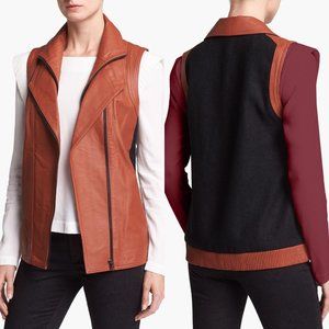 Mural Leather Motorcycle Double Zip Vest Small Never Worn Biker